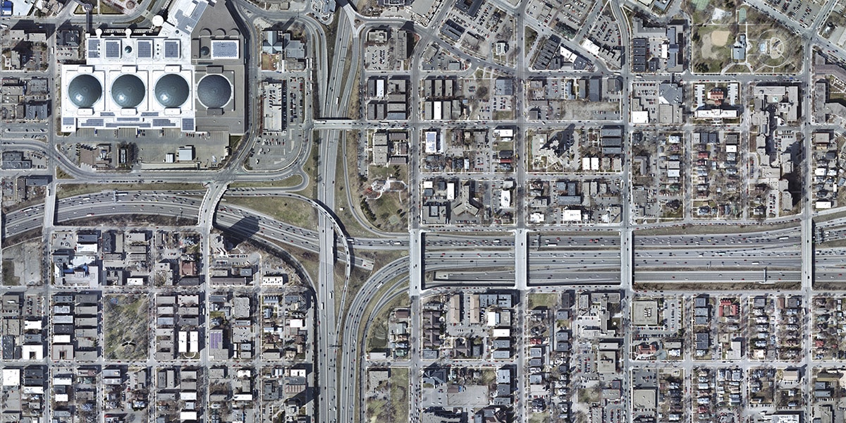 Orthophotography includes capturing aerial imagery
